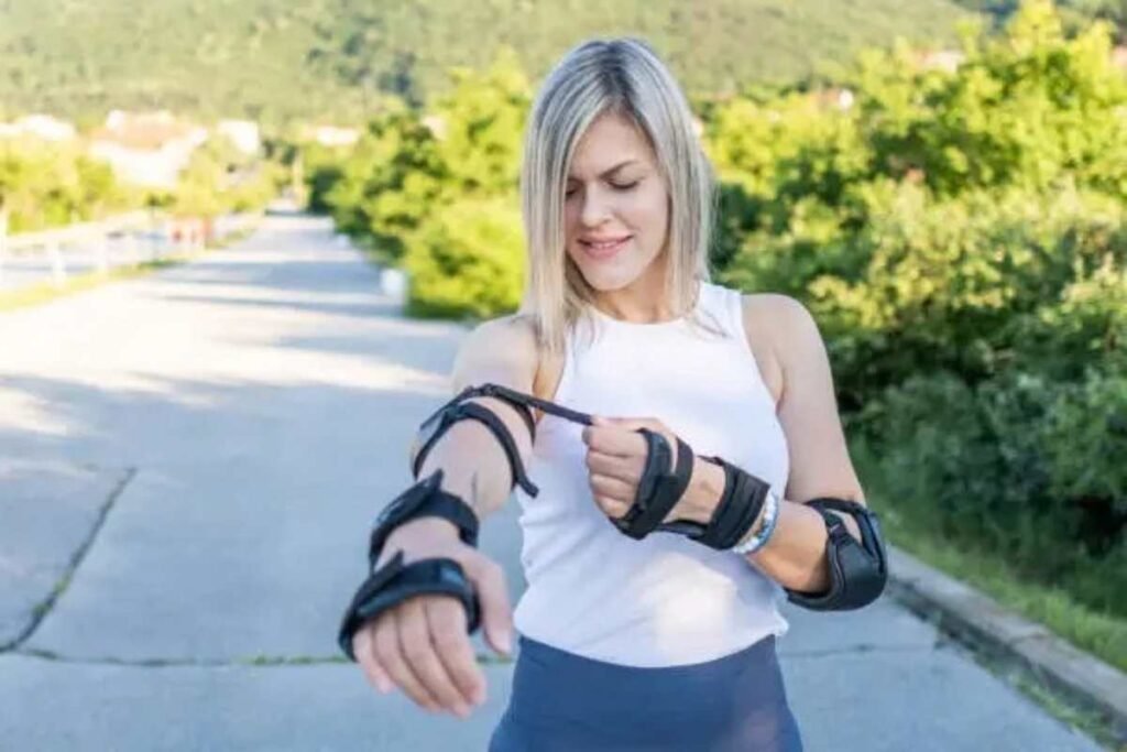 wearing elbow brace for daily activities